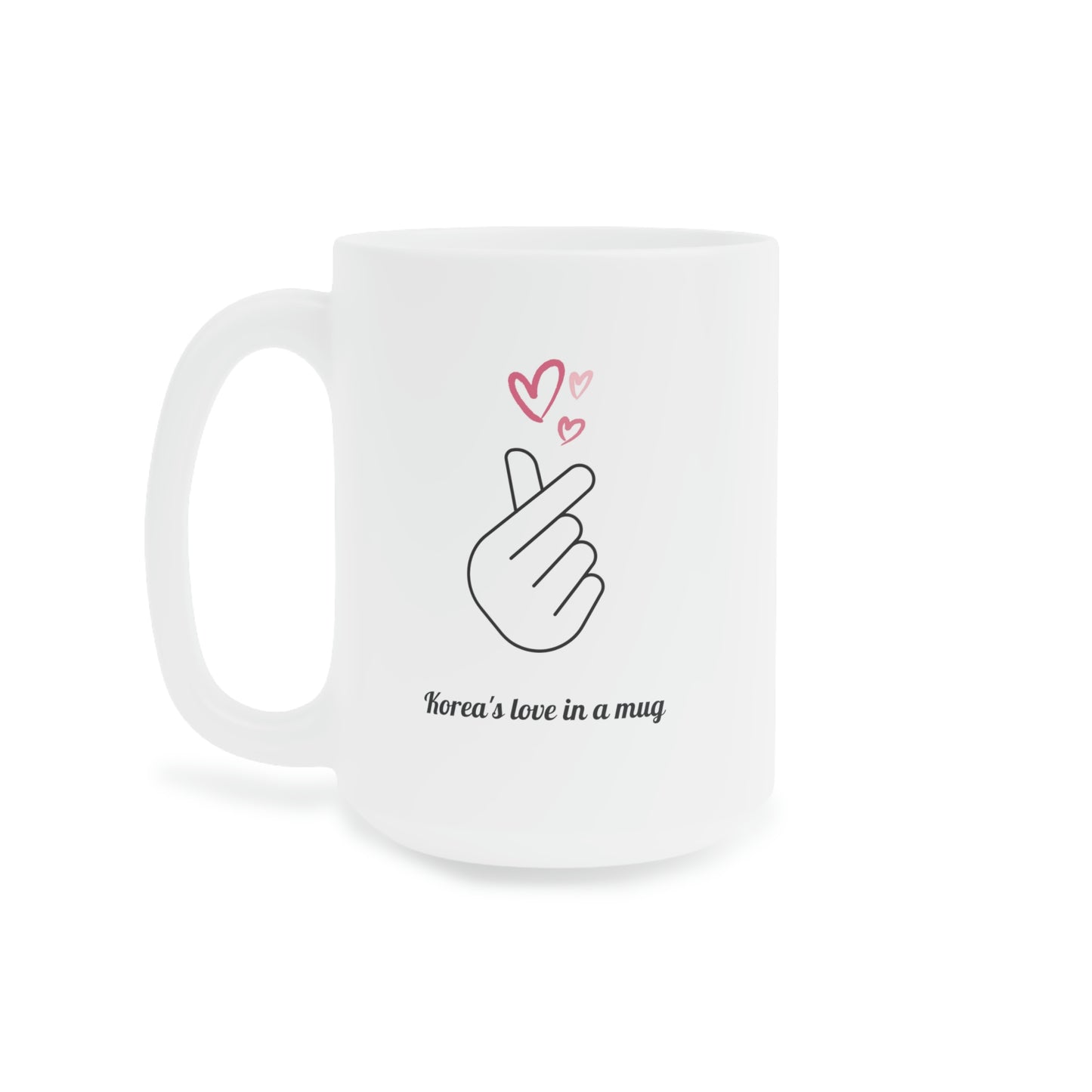 Love in a Mug: Korean Finger Heart Ceramic Mug (11oz\15oz\20oz)